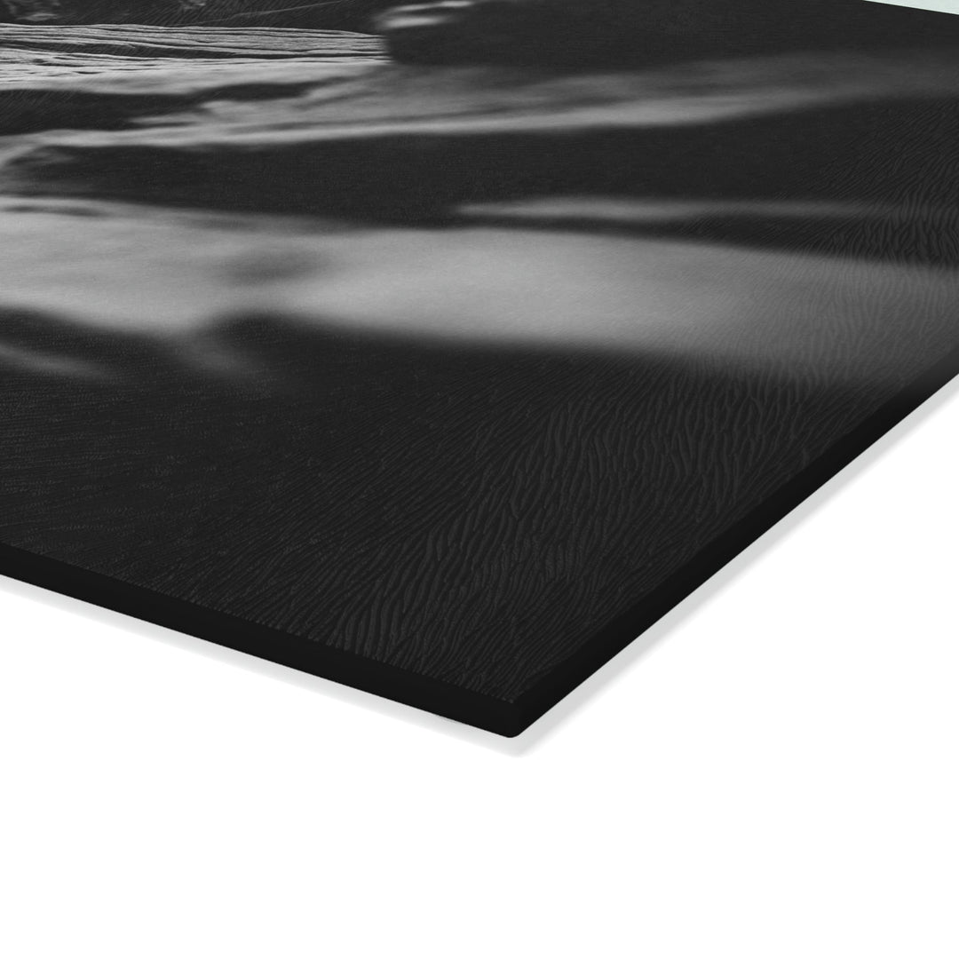 Layers of Rock in Black and White - Glass Cutting Board - Visiting This World