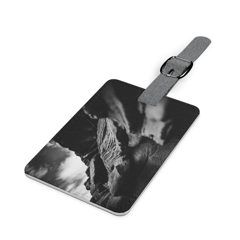 Layers of Rock in Black and White - Luggage Tag - Visiting This World