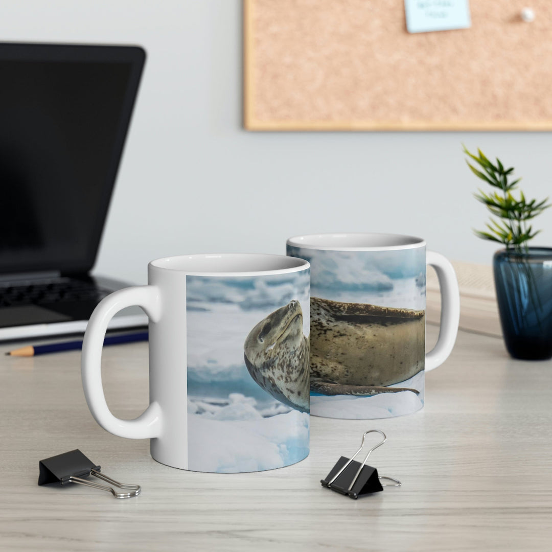 Leopard Seal Relaxing - Ceramic Mug 11oz - Visiting This World