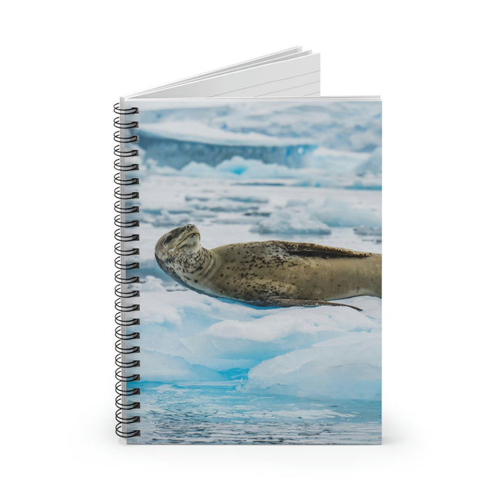 Leopard Seal Relaxing - Spiral Ruled Line Notebook - Visiting This World