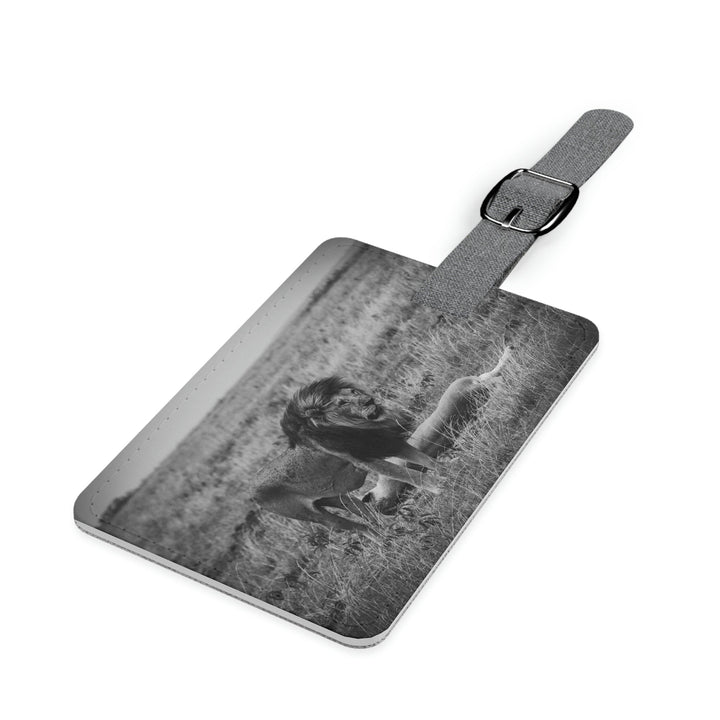 Mating Lions in Black and White - Luggage Tag - Visiting This World