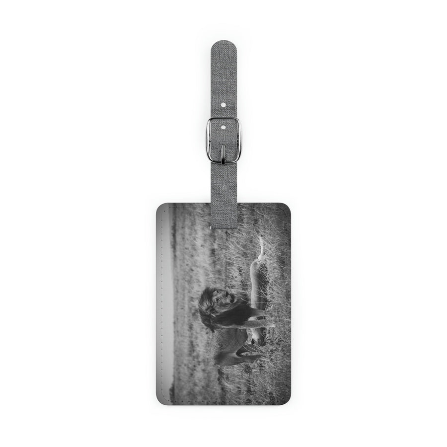 Mating Lions in Black and White - Luggage Tag - Visiting This World