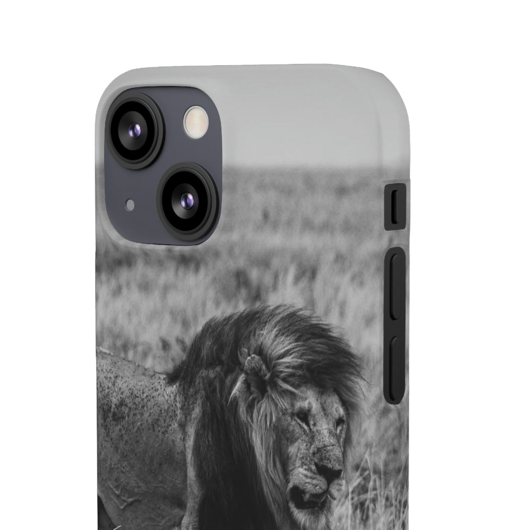 Mating Lions in Black and White - Phone Case - Visiting This World