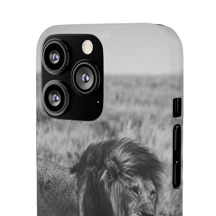 Mating Lions in Black and White - Phone Case - Visiting This World