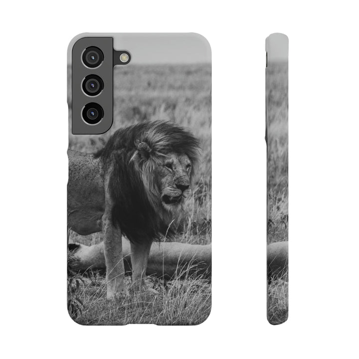 Mating Lions in Black and White - Phone Case - Visiting This World