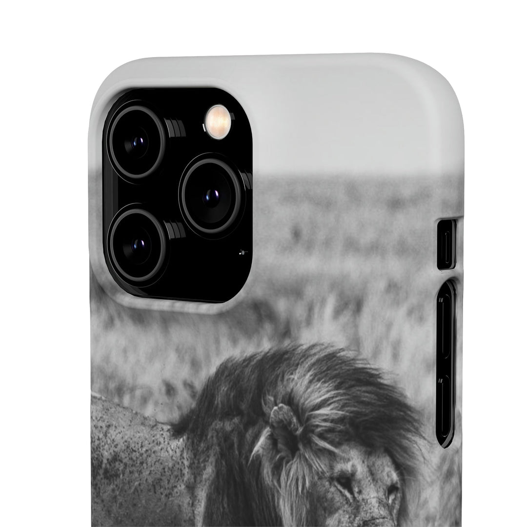 Mating Lions in Black and White - Phone Case - Visiting This World