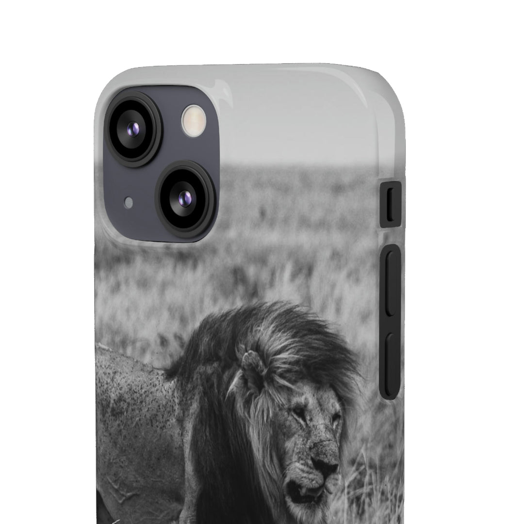 Mating Lions in Black and White - Phone Case - Visiting This World