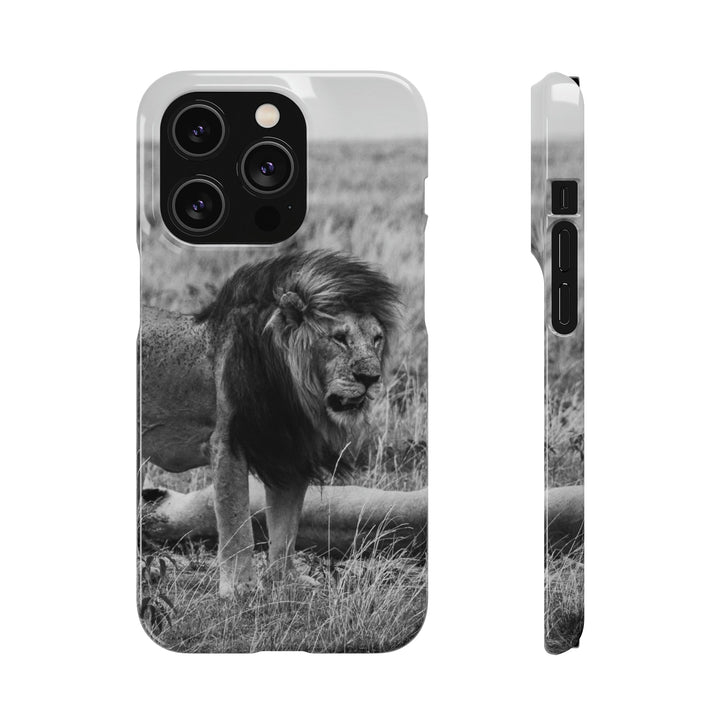 Mating Lions in Black and White - Phone Case - Visiting This World