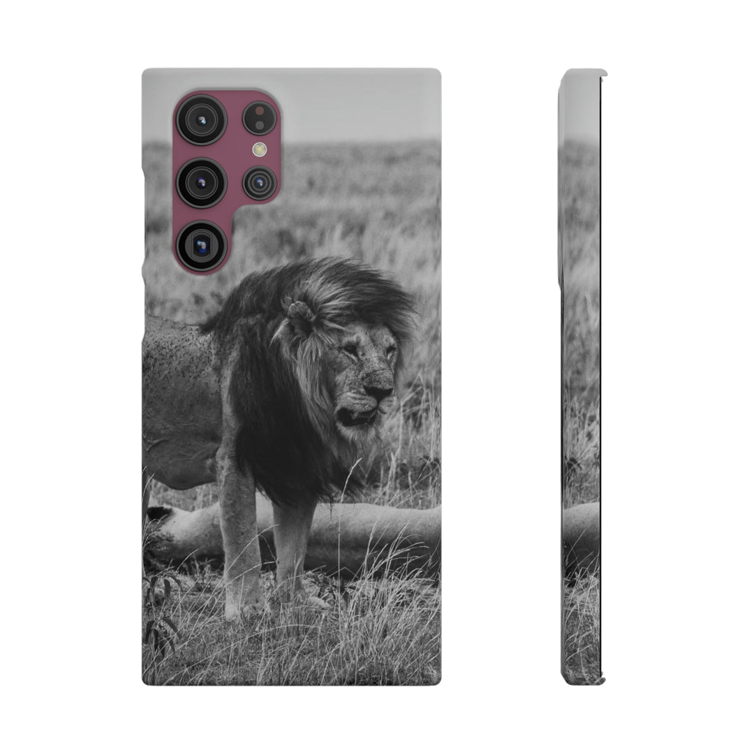 Mating Lions in Black and White - Phone Case - Visiting This World