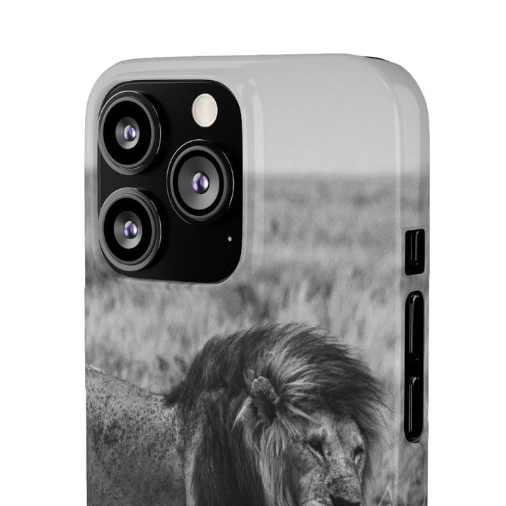 Mating Lions in Black and White - Phone Case - Visiting This World