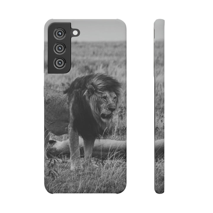 Mating Lions in Black and White - Phone Case - Visiting This World