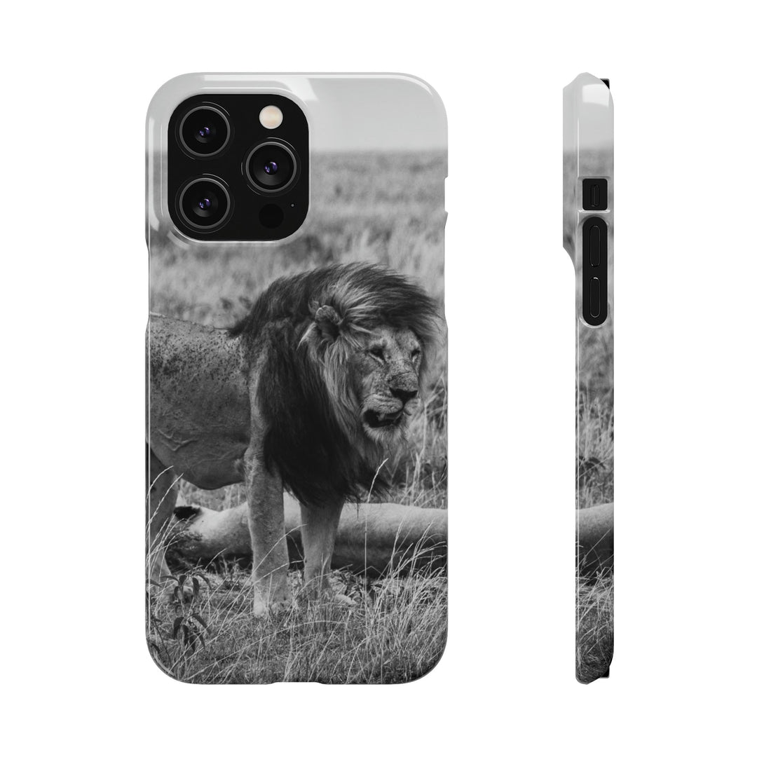 Mating Lions in Black and White - Phone Case - Visiting This World