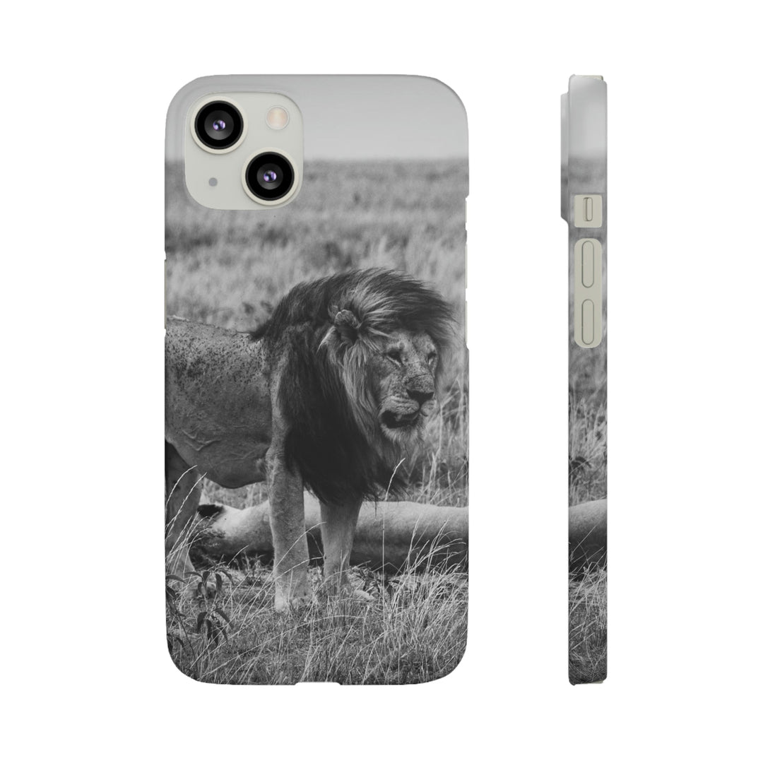 Mating Lions in Black and White - Phone Case - Visiting This World