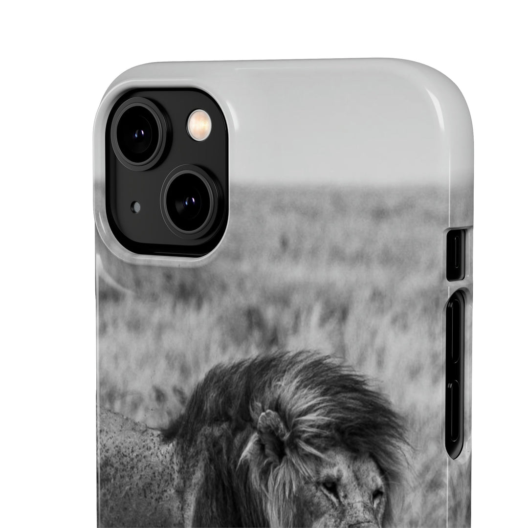 Mating Lions in Black and White - Phone Case - Visiting This World