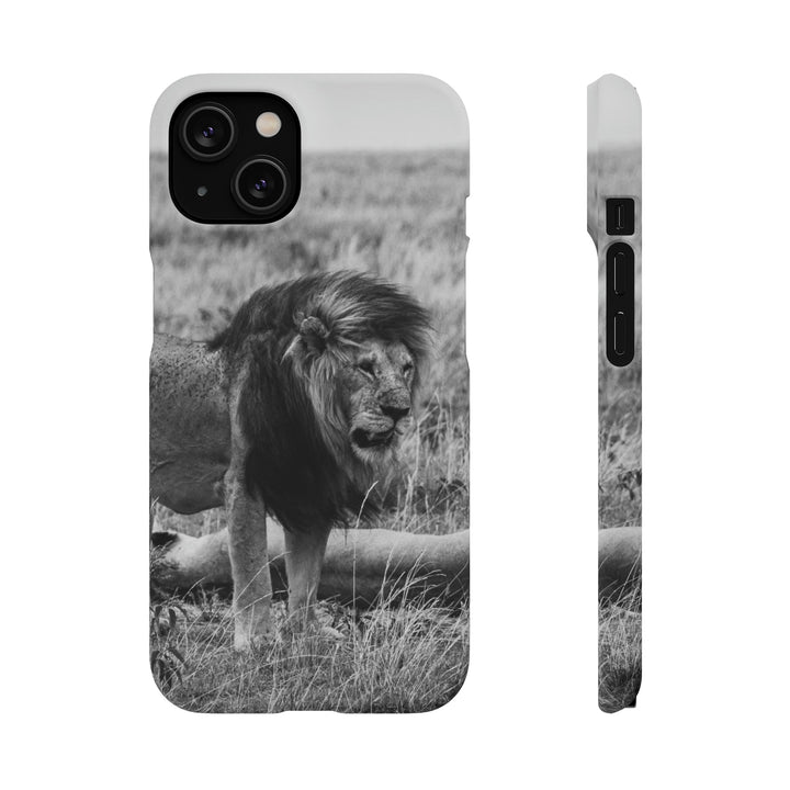 Mating Lions in Black and White - Phone Case - Visiting This World