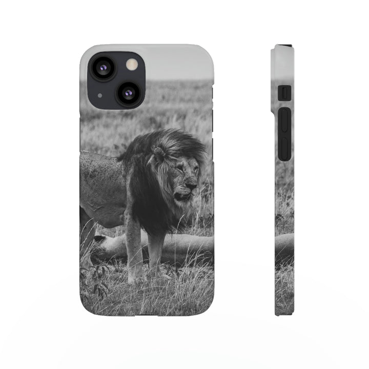 Mating Lions in Black and White - Phone Case - Visiting This World