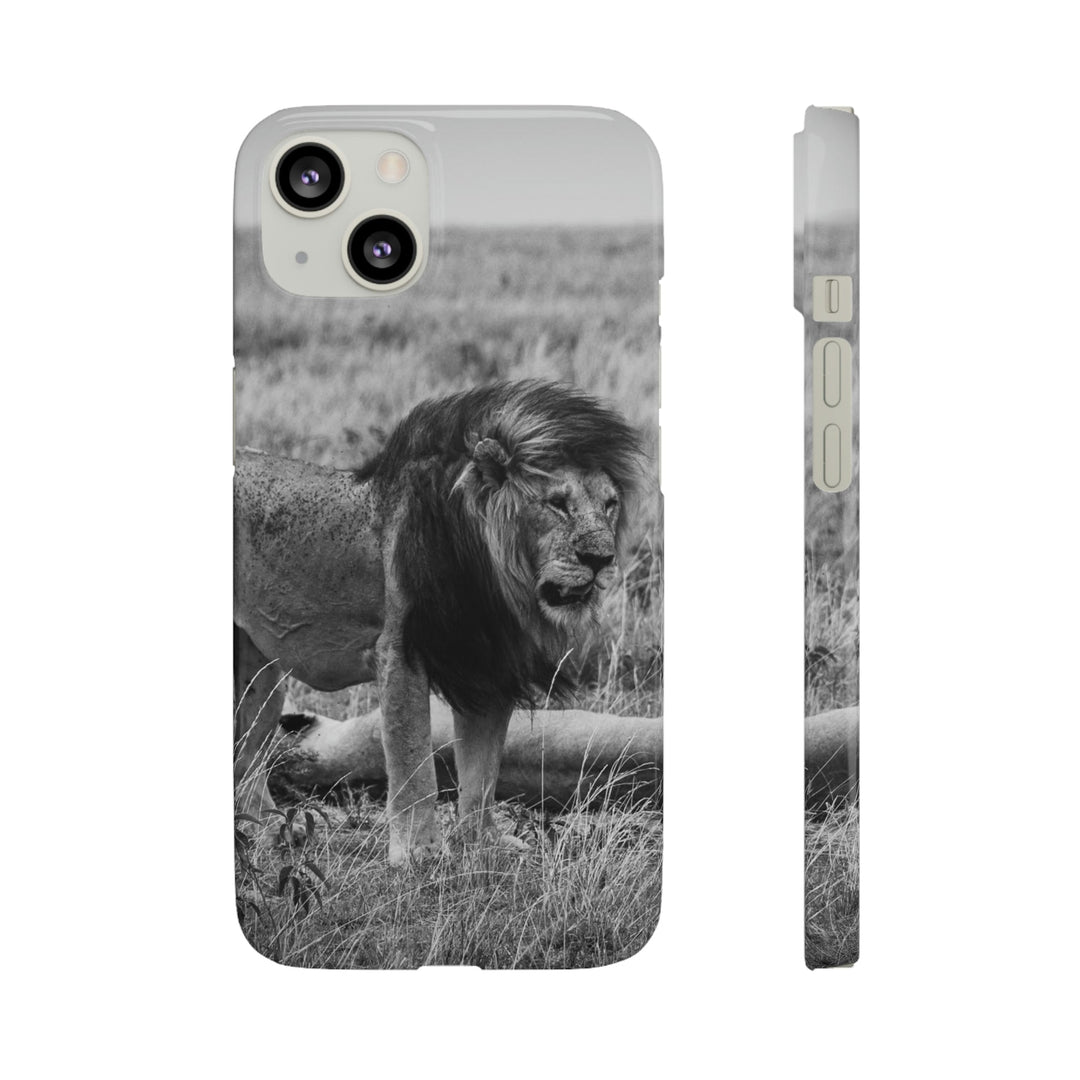 Mating Lions in Black and White - Phone Case - Visiting This World