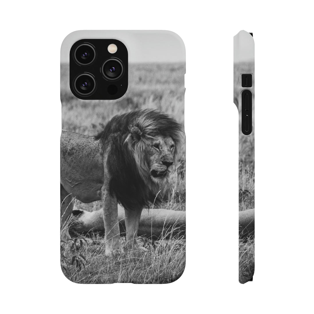 Mating Lions in Black and White - Phone Case - Visiting This World