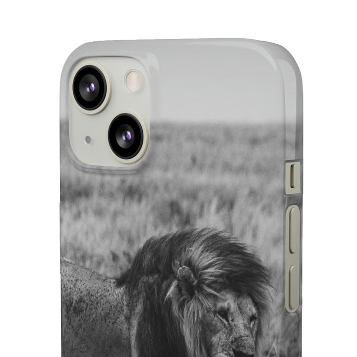 Mating Lions in Black and White - Phone Case - Visiting This World