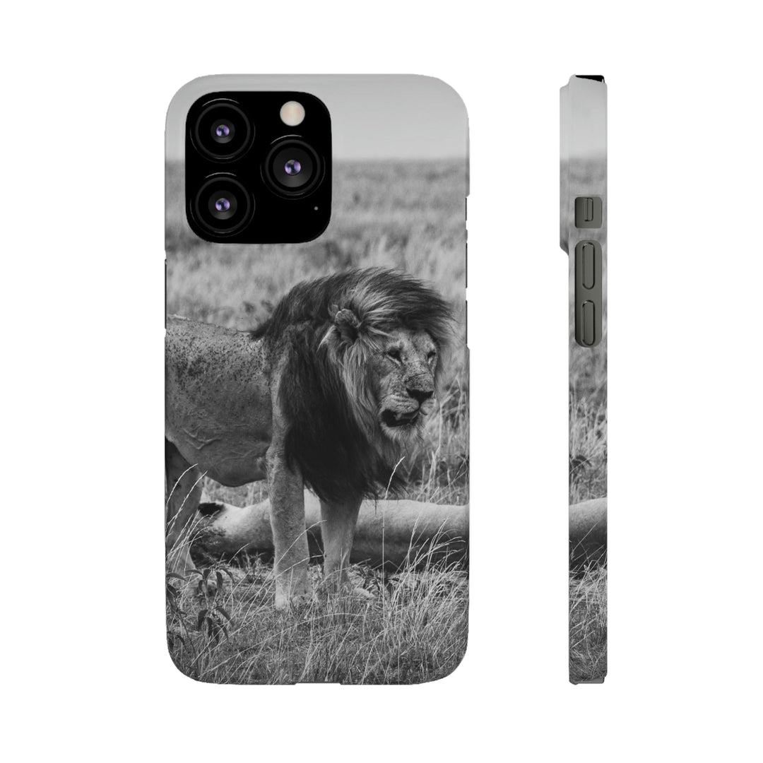 Mating Lions in Black and White - Phone Case - Visiting This World