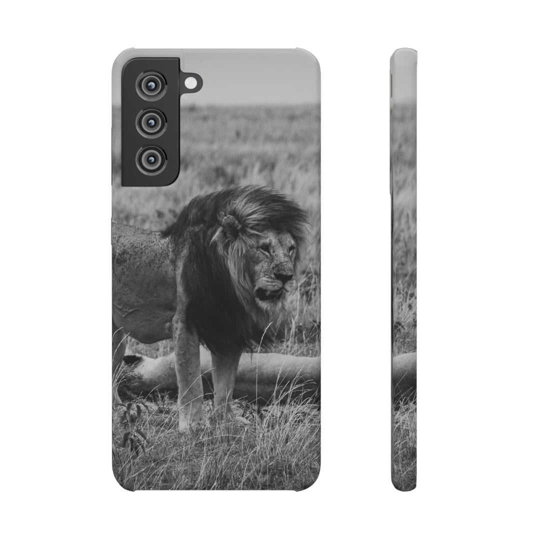 Mating Lions in Black and White - Phone Case - Visiting This World