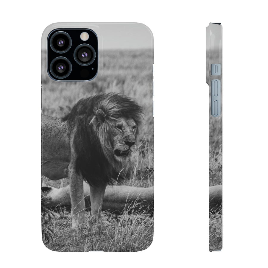 Mating Lions in Black and White - Phone Case - Visiting This World