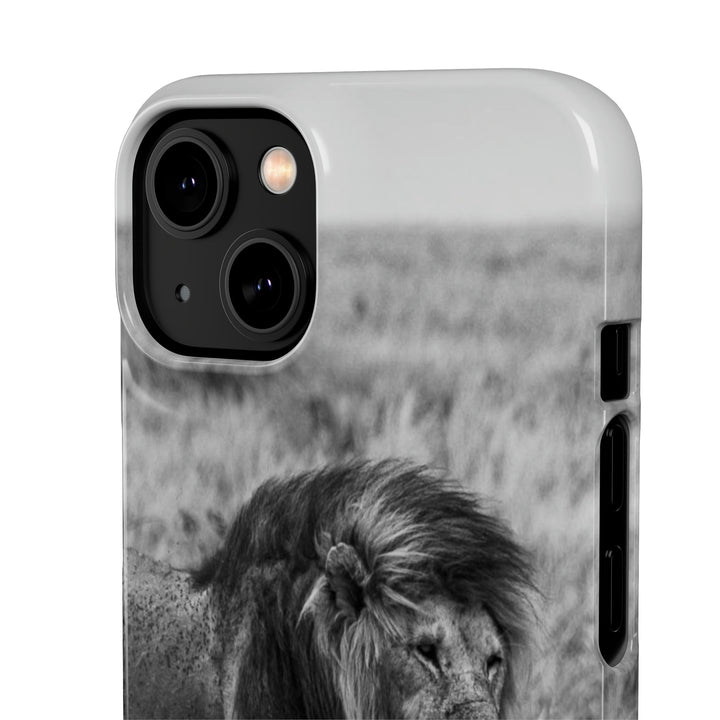 Mating Lions in Black and White - Phone Case - Visiting This World