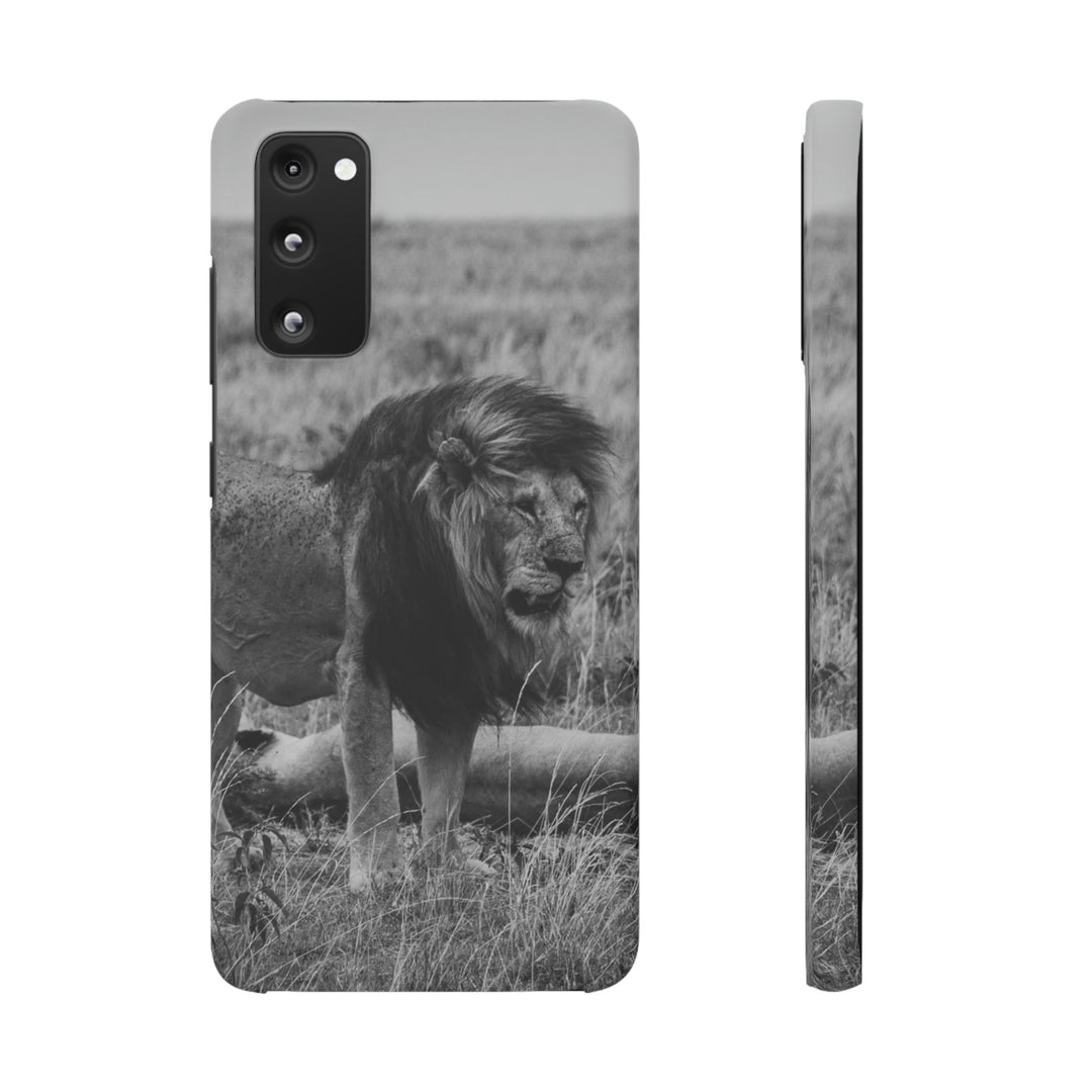 Mating Lions in Black and White - Phone Case - Visiting This World