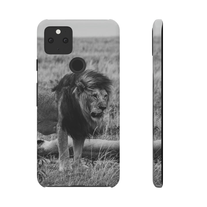 Mating Lions in Black and White - Phone Case - Visiting This World