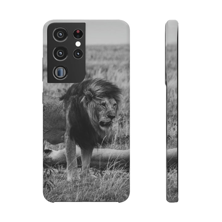 Mating Lions in Black and White - Phone Case - Visiting This World