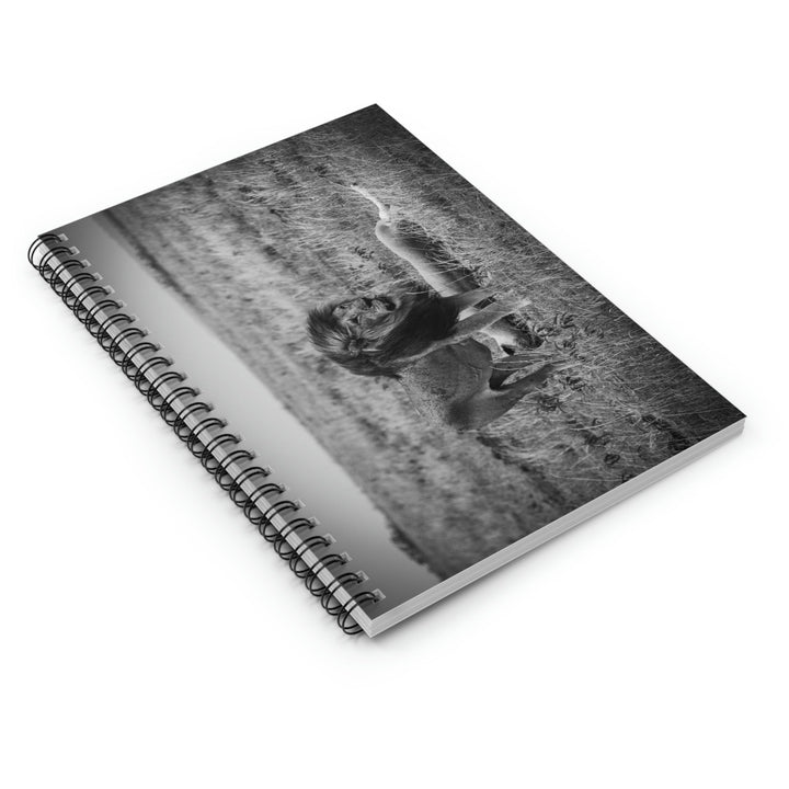 Mating Lions in Black and White - Spiral Ruled Line Notebook - Visiting This World