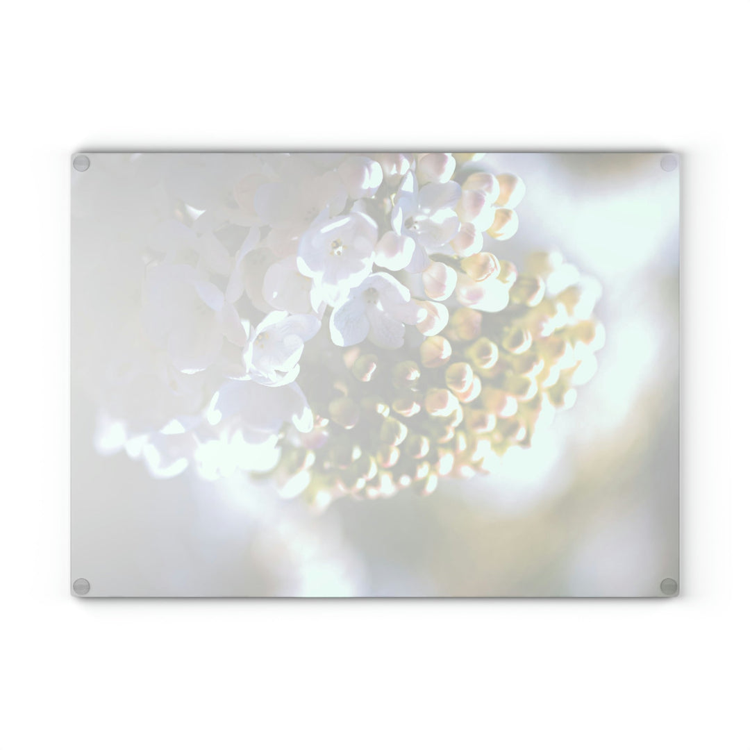 Mid-Bloom - Glass Cutting Board - Visiting This World