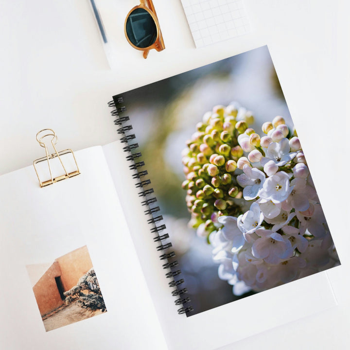 Mid-Bloom - Spiral Ruled Line Notebook - Visiting This World