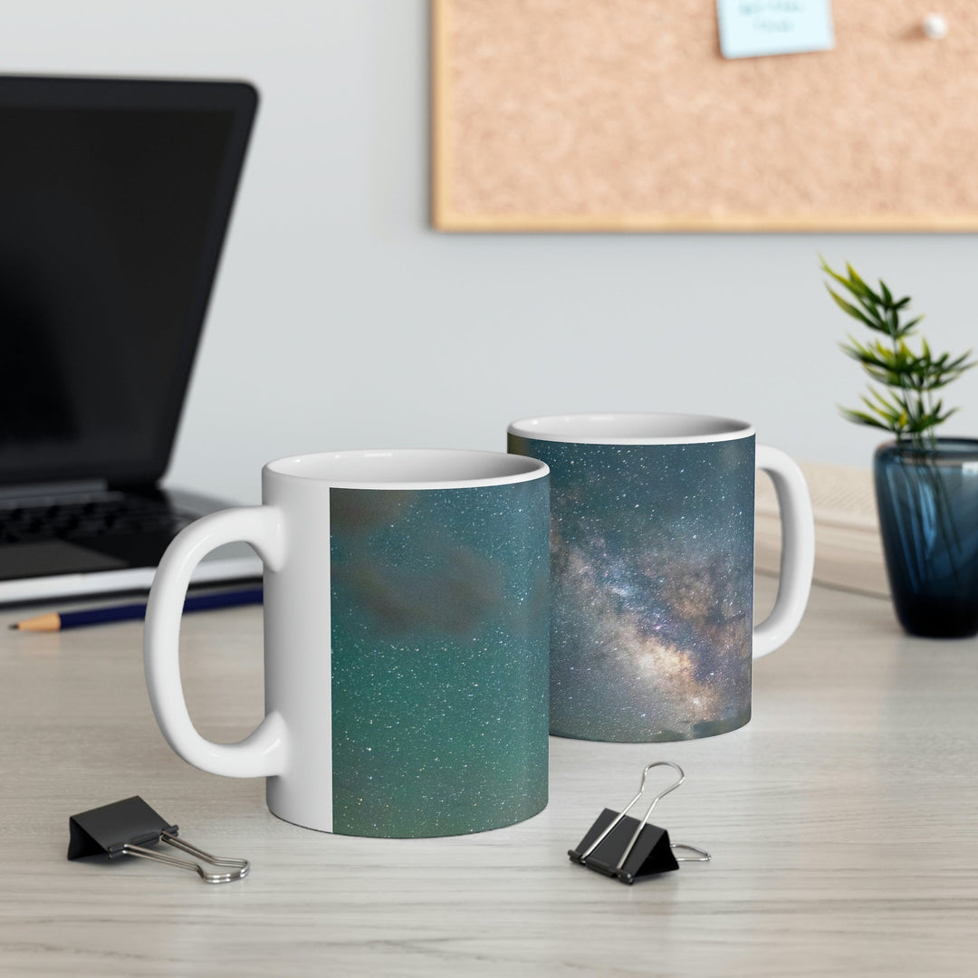 Milky Way Through the Clouds Part 1 - Ceramic Mug 11oz - Visiting This World