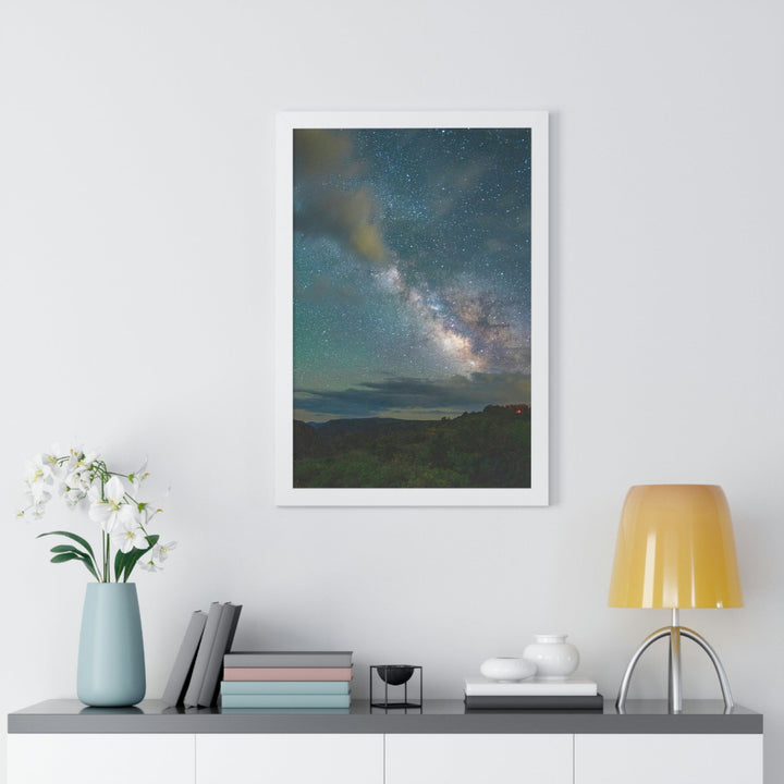 Milky Way Through the Clouds Part 1 - Framed Print - Visiting This World