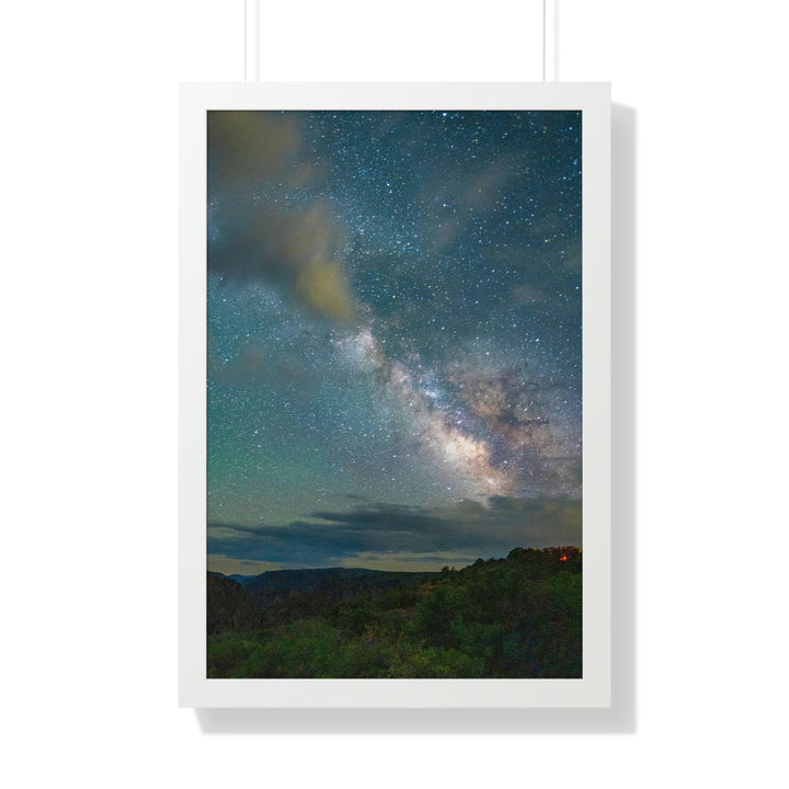 Milky Way Through the Clouds Part 1 - Framed Print - Visiting This World