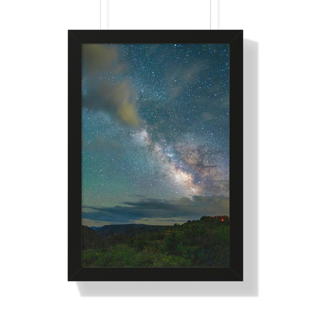 Milky Way Through the Clouds Part 1 - Framed Print - Visiting This World