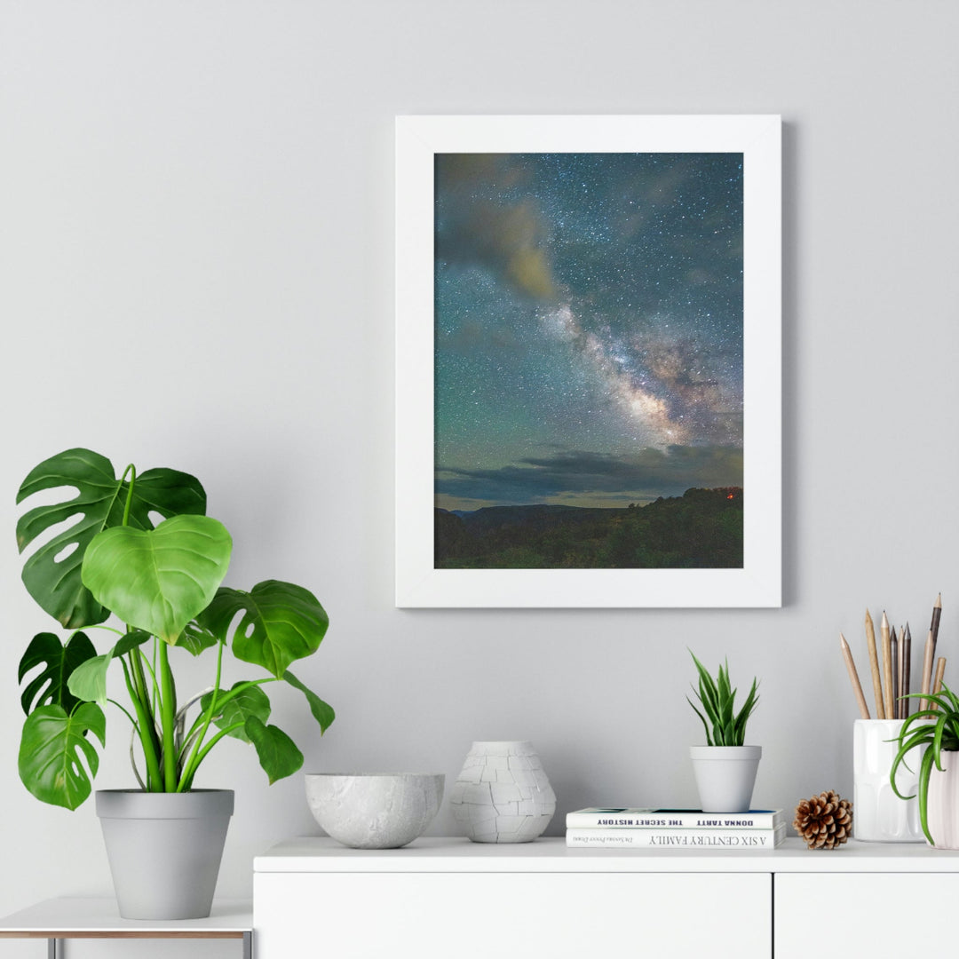 Milky Way Through the Clouds Part 1 - Framed Print - Visiting This World