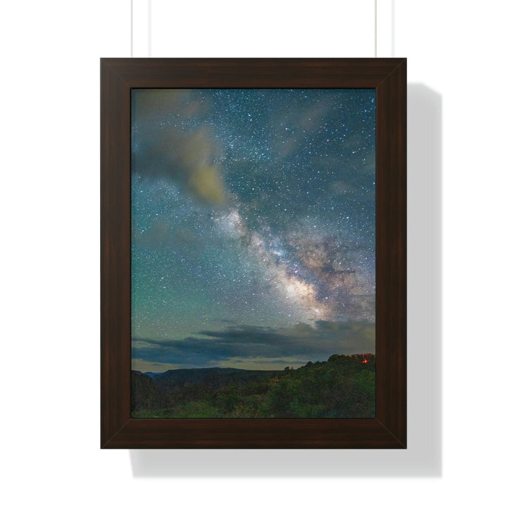 Milky Way Through the Clouds Part 1 - Framed Print - Visiting This World