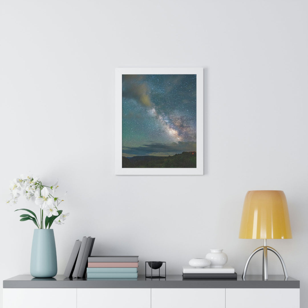 Milky Way Through the Clouds Part 1 - Framed Print - Visiting This World