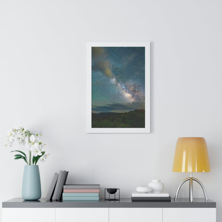 Milky Way Through the Clouds Part 1 - Framed Print - Visiting This World