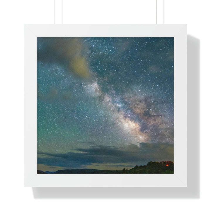 Milky Way Through the Clouds Part 1 - Framed Print - Visiting This World