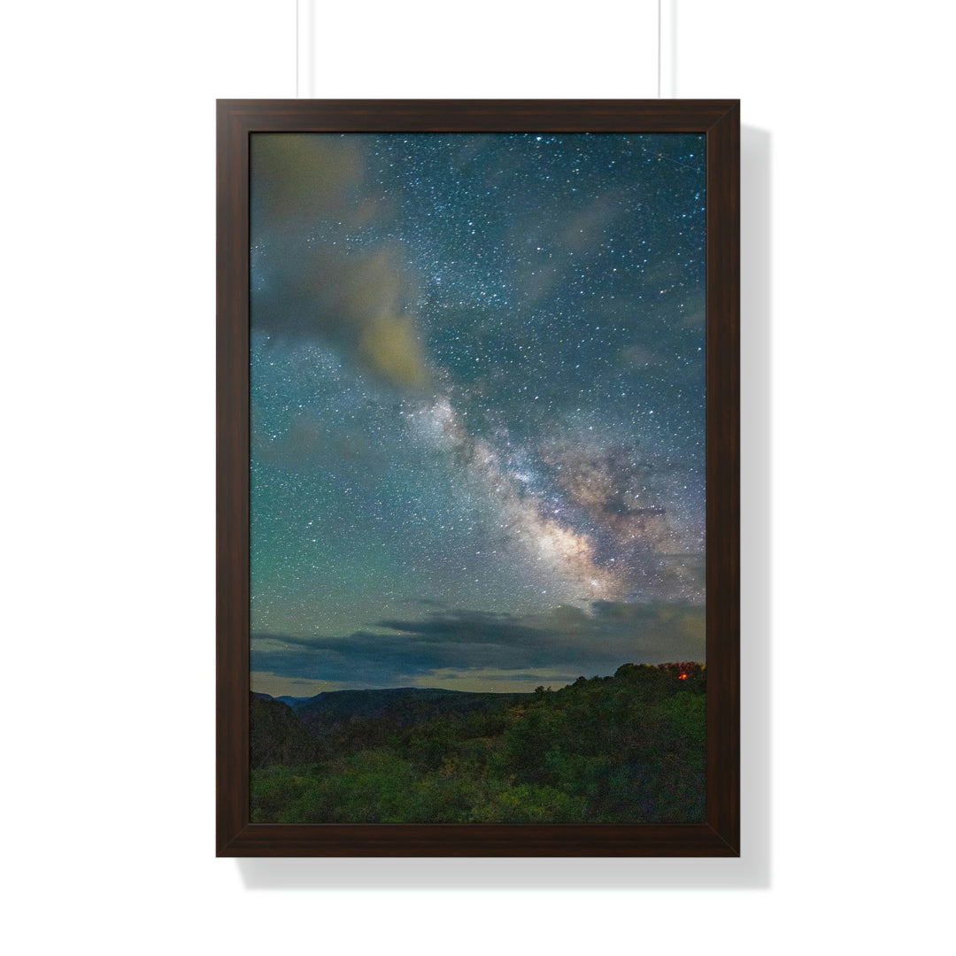 Milky Way Through the Clouds Part 1 - Framed Print - Visiting This World