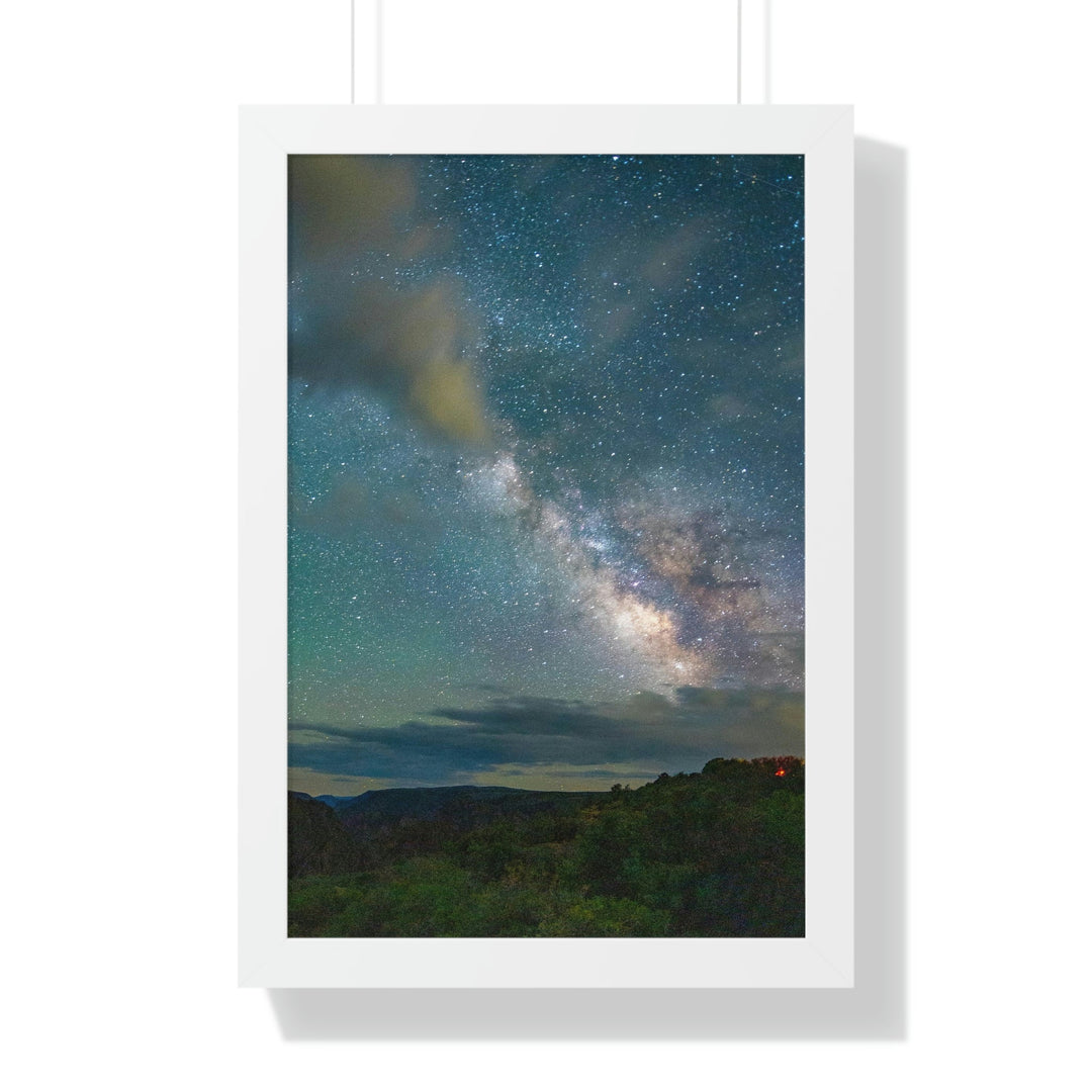 Milky Way Through the Clouds Part 1 - Framed Print - Visiting This World