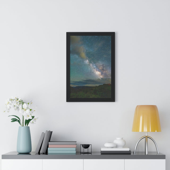 Milky Way Through the Clouds Part 1 - Framed Print - Visiting This World