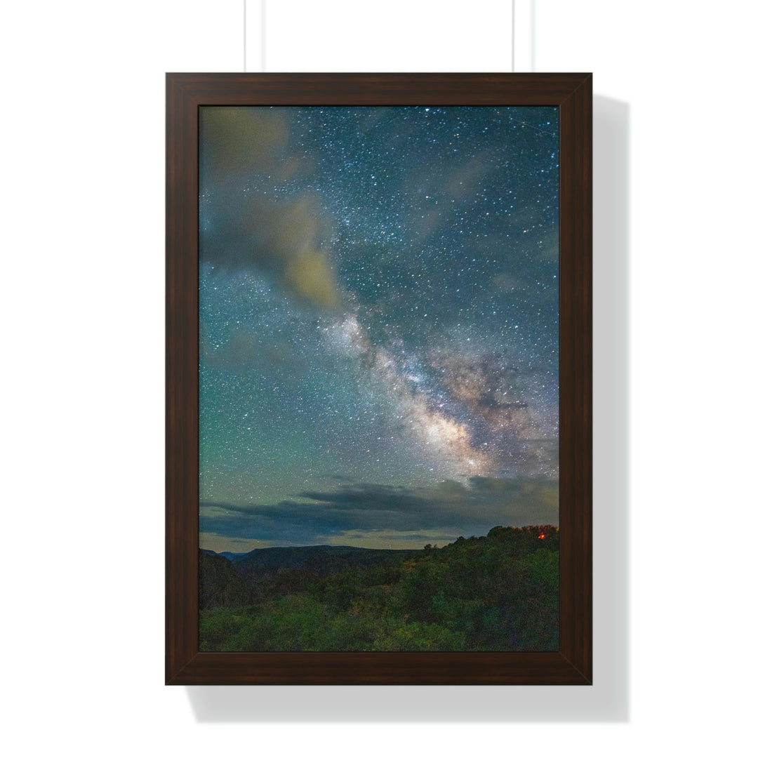 Milky Way Through the Clouds Part 1 - Framed Print - Visiting This World