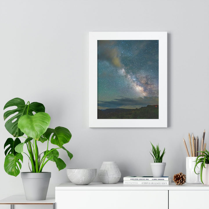 Milky Way Through the Clouds Part 1 - Framed Print - Visiting This World