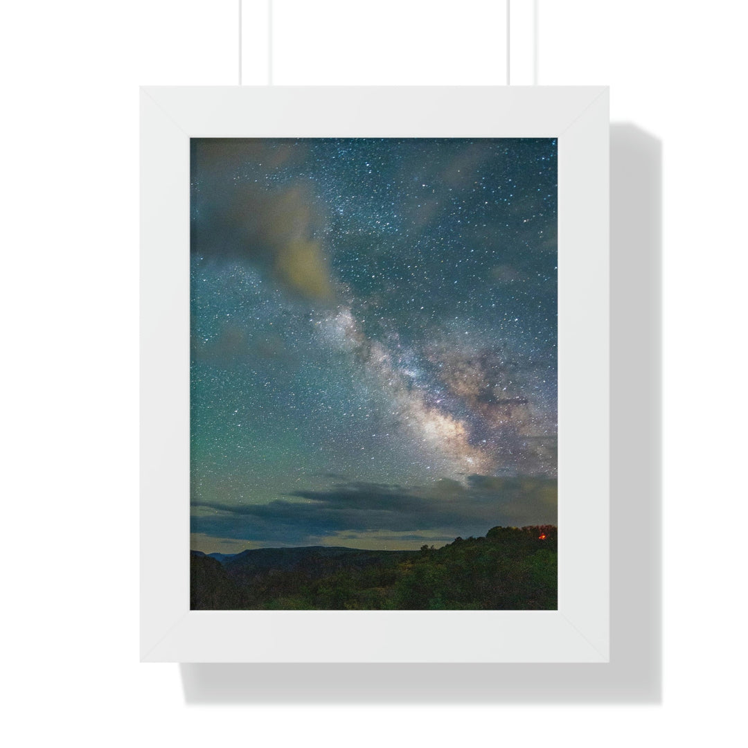 Milky Way Through the Clouds Part 1 - Framed Print - Visiting This World