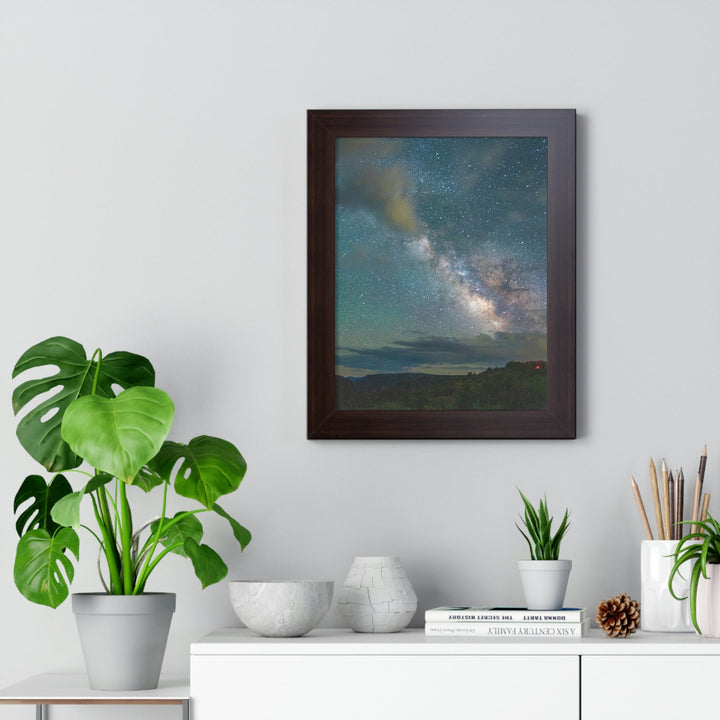 Milky Way Through the Clouds Part 1 - Framed Print - Visiting This World