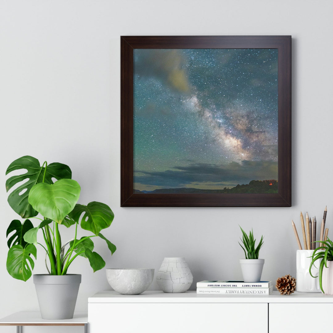 Milky Way Through the Clouds Part 1 - Framed Print - Visiting This World